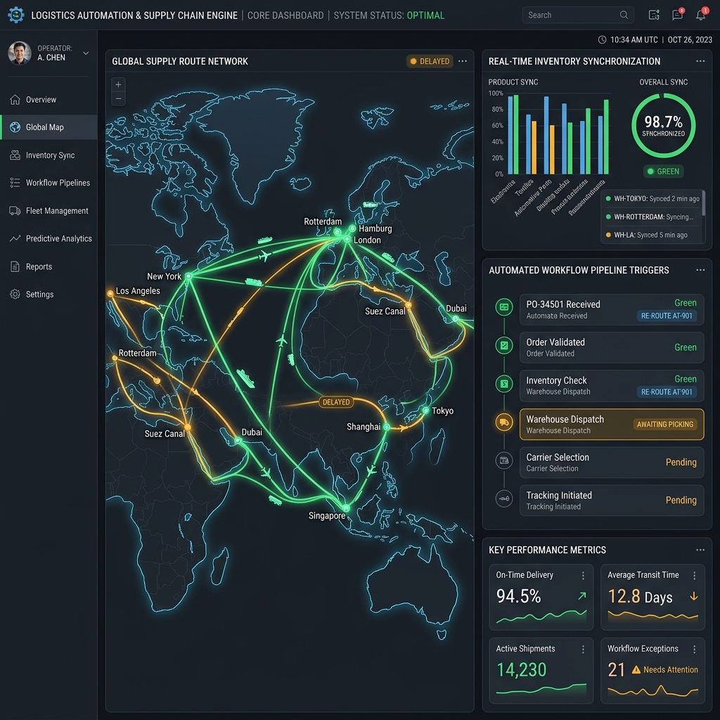 OmniFlow Logistics Automation Engine - Automation Systems Case Study | Intellicor Technologies